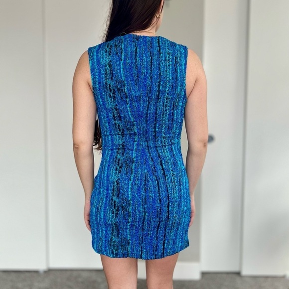 Zara 60s Mod Mermaidcore Seersucker Mini Dress – Sabrina Carpenter Coquette - Picture 3 of 14